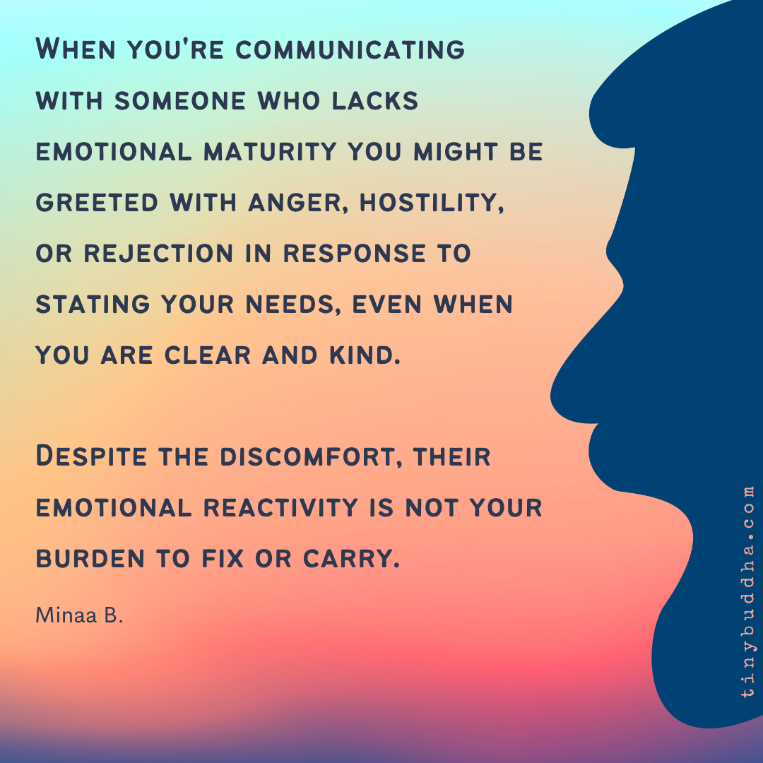 Someone Who Lacks Emotional Maturity