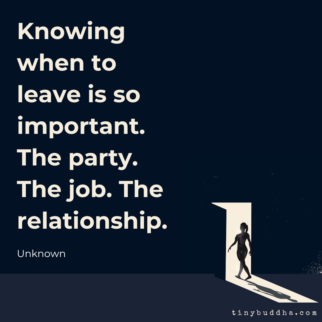 Knowing When to Leave