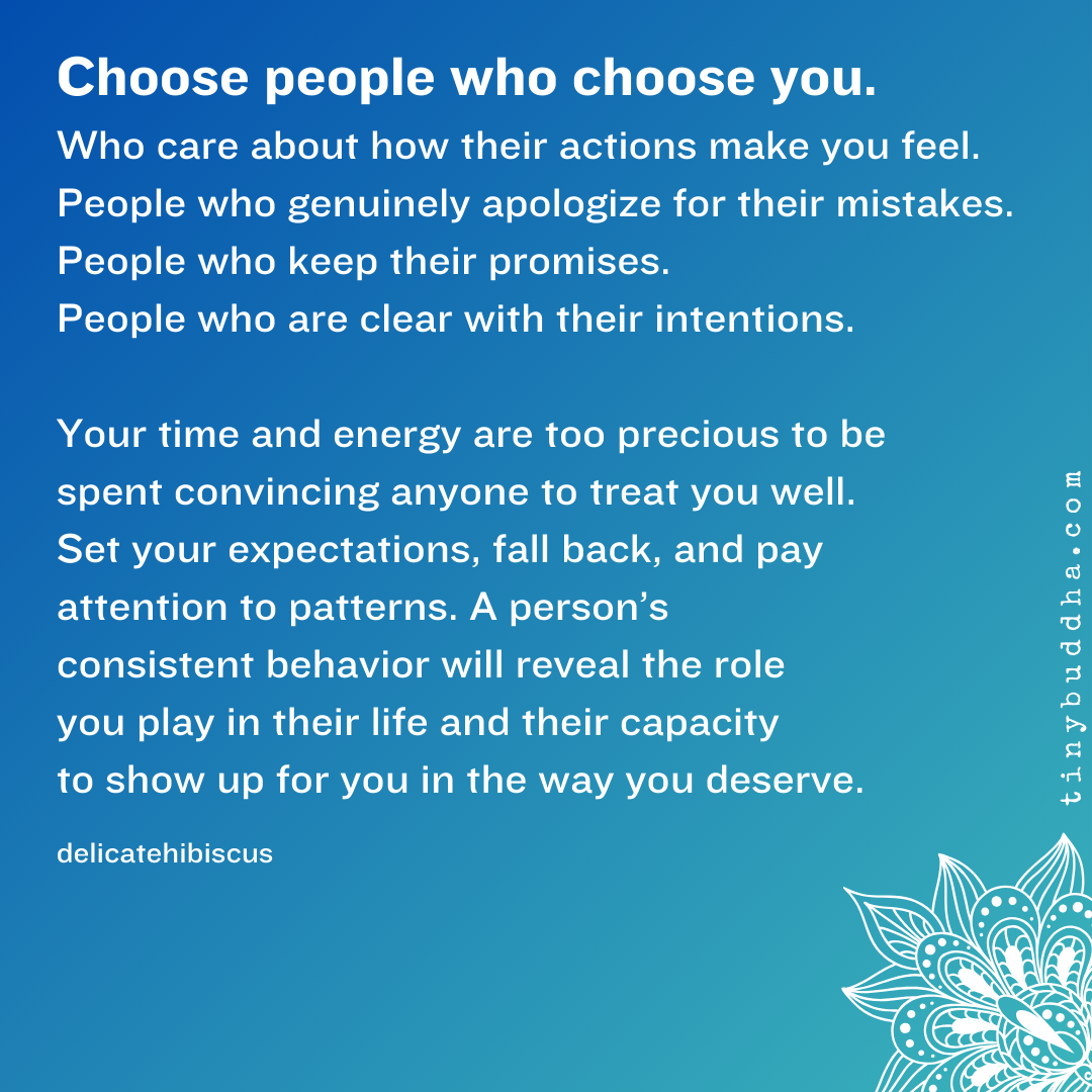 Choose People Who Choose You