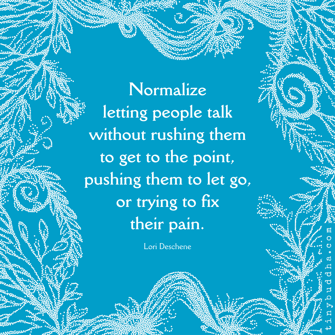 Normalize Letting People Talk