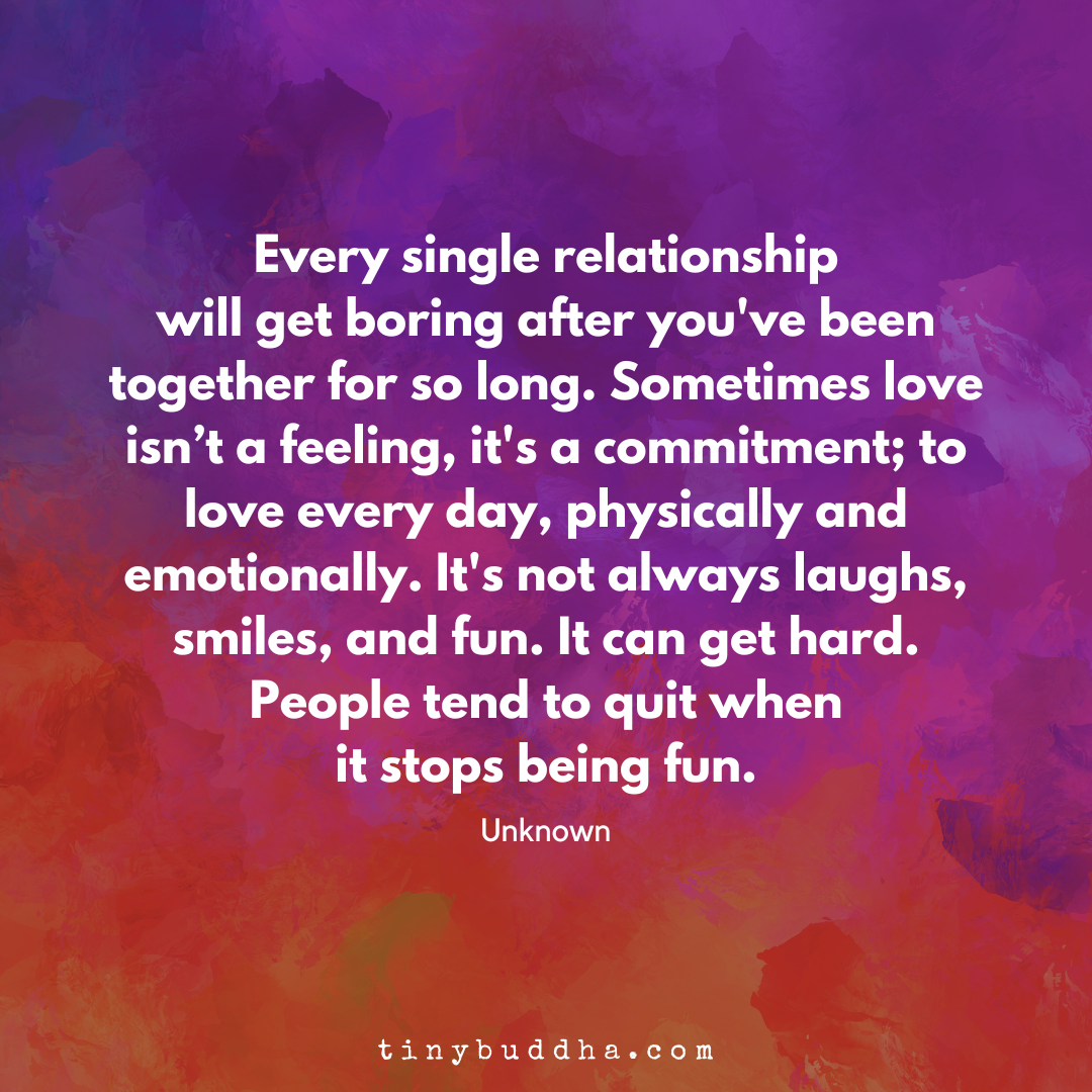 Every Single Relationship Will Get Boring