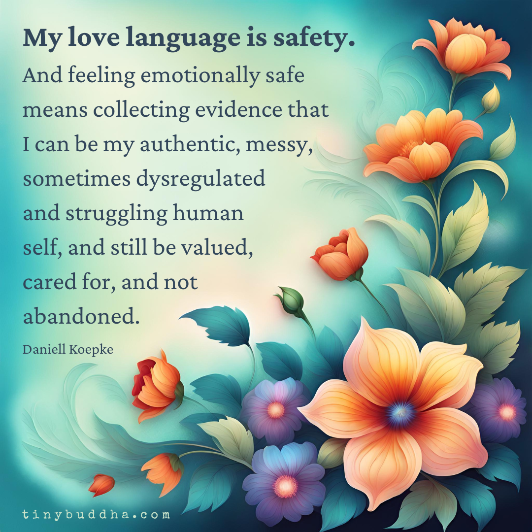 My Love Language Is Safety