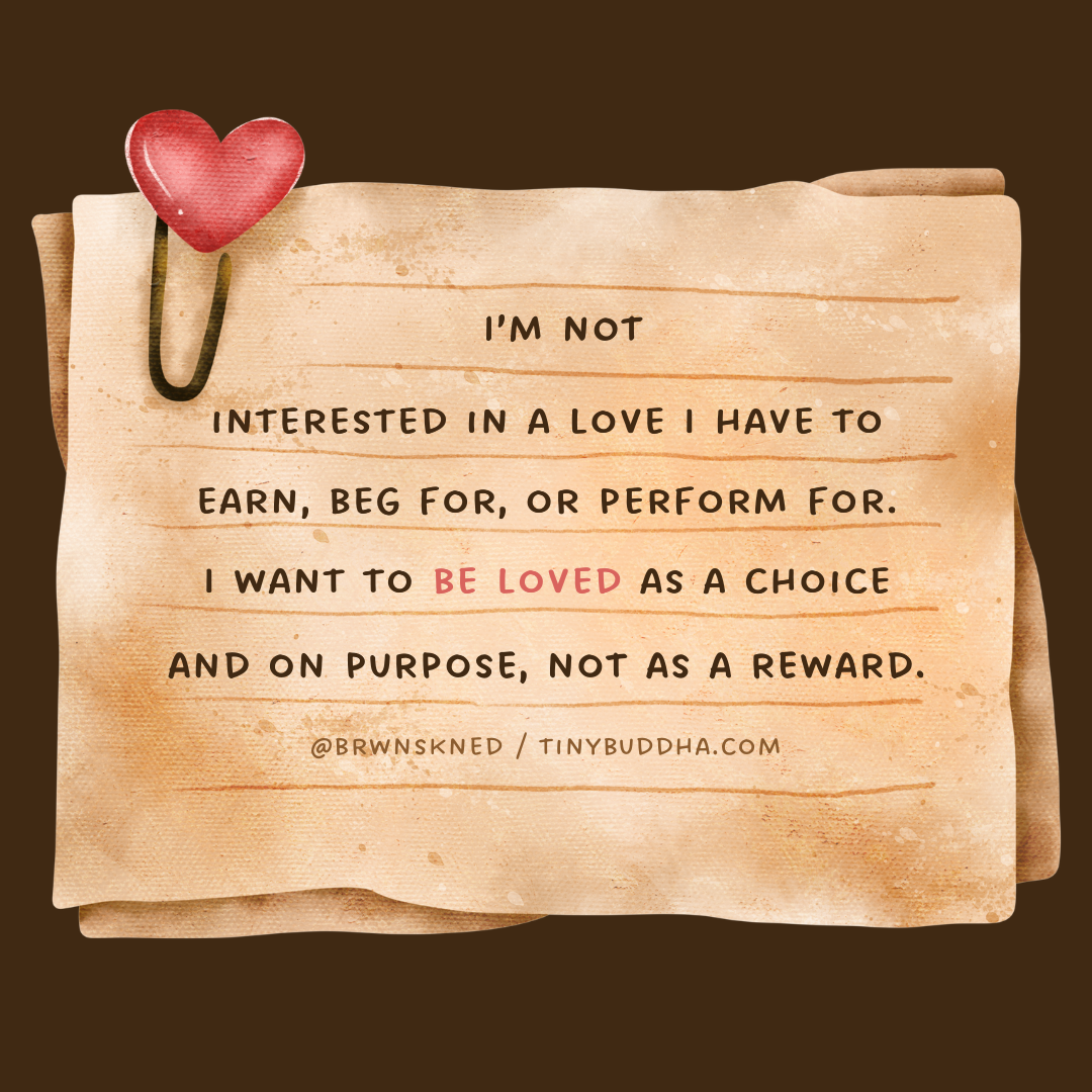 I Want to Be Loved as a Choice