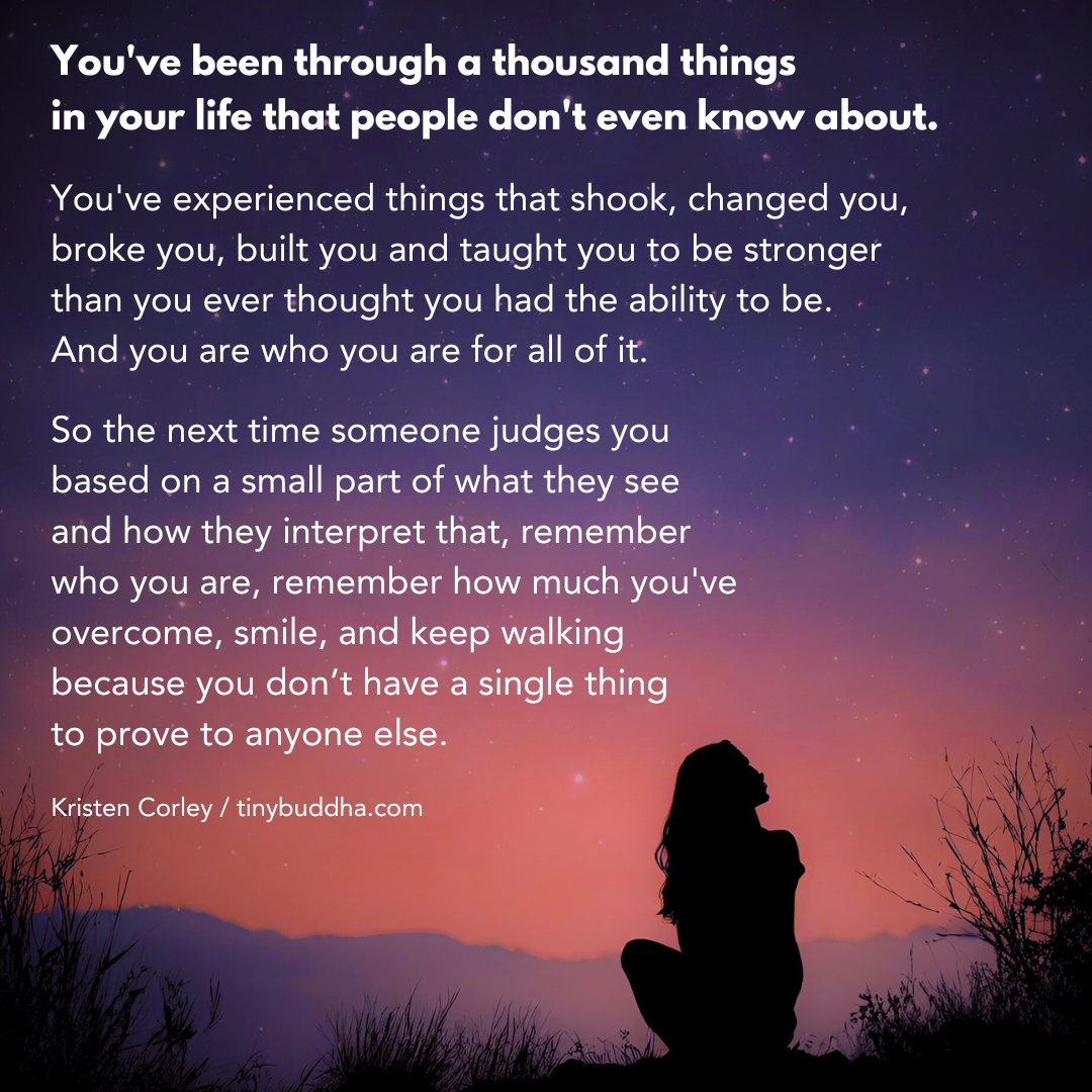 You Don’t Have a Single Thing to Prove