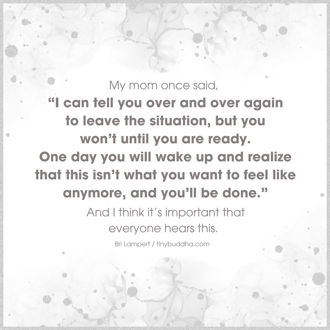 You Won’t Leave Until You’re Ready