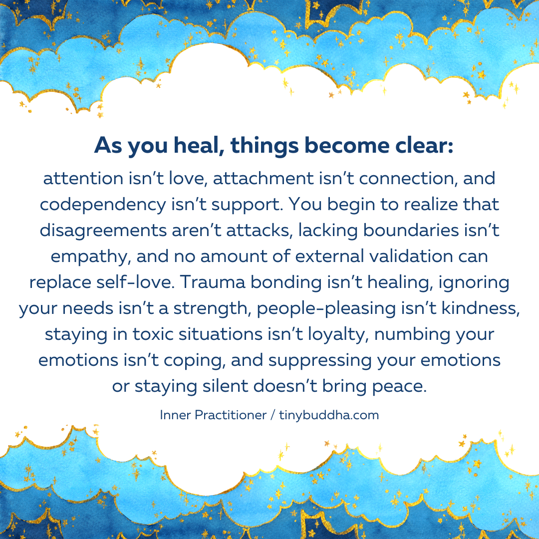 As You Heal, Things Become Clear