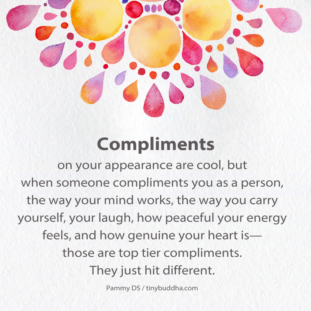 When Someone Compliments You as a Person