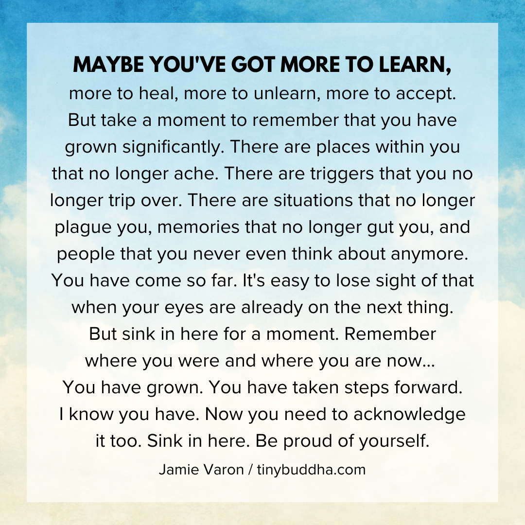 Be Proud of Yourself