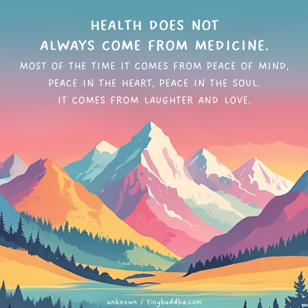Health Does Not Always Come from Medicine
