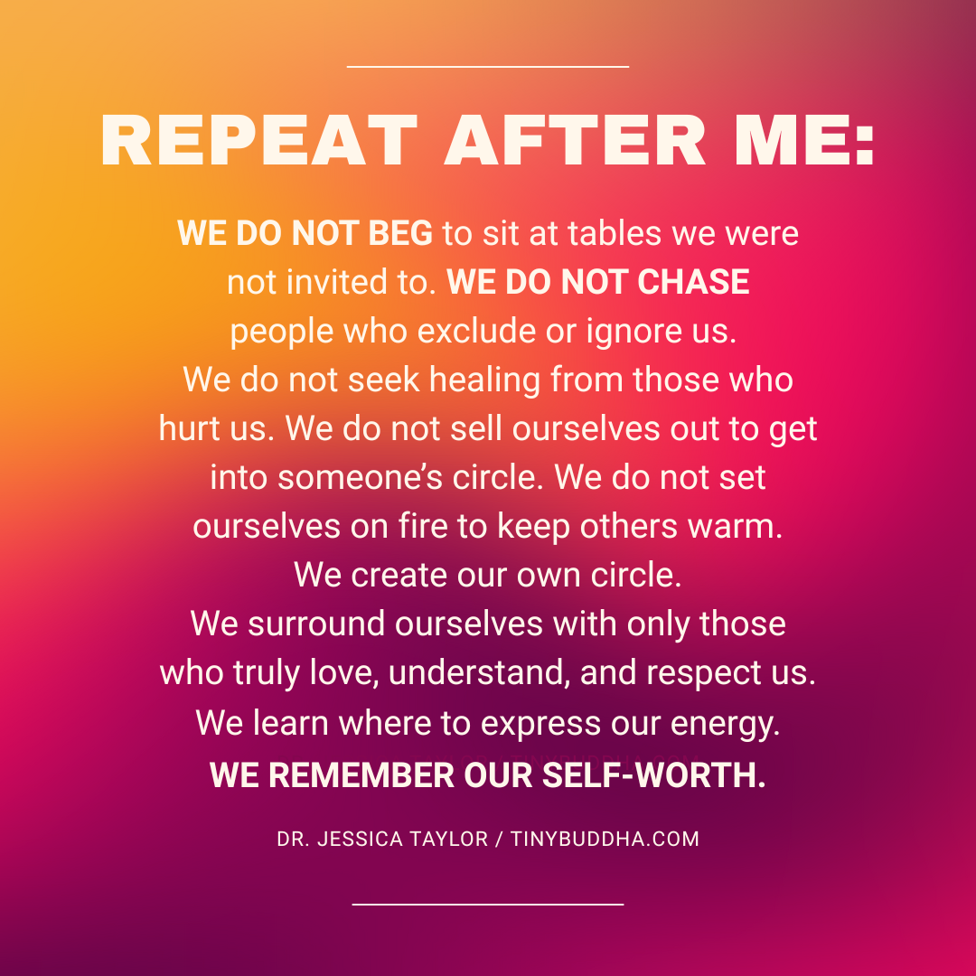 We Do Not Beg or Chase