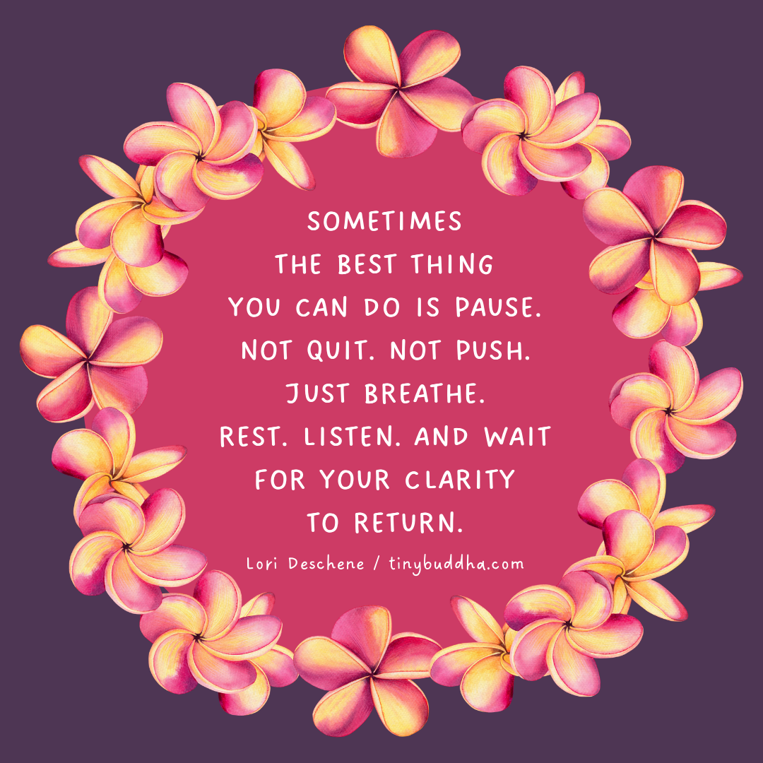 Sometimes the Best Thing You Can Do Is Pause