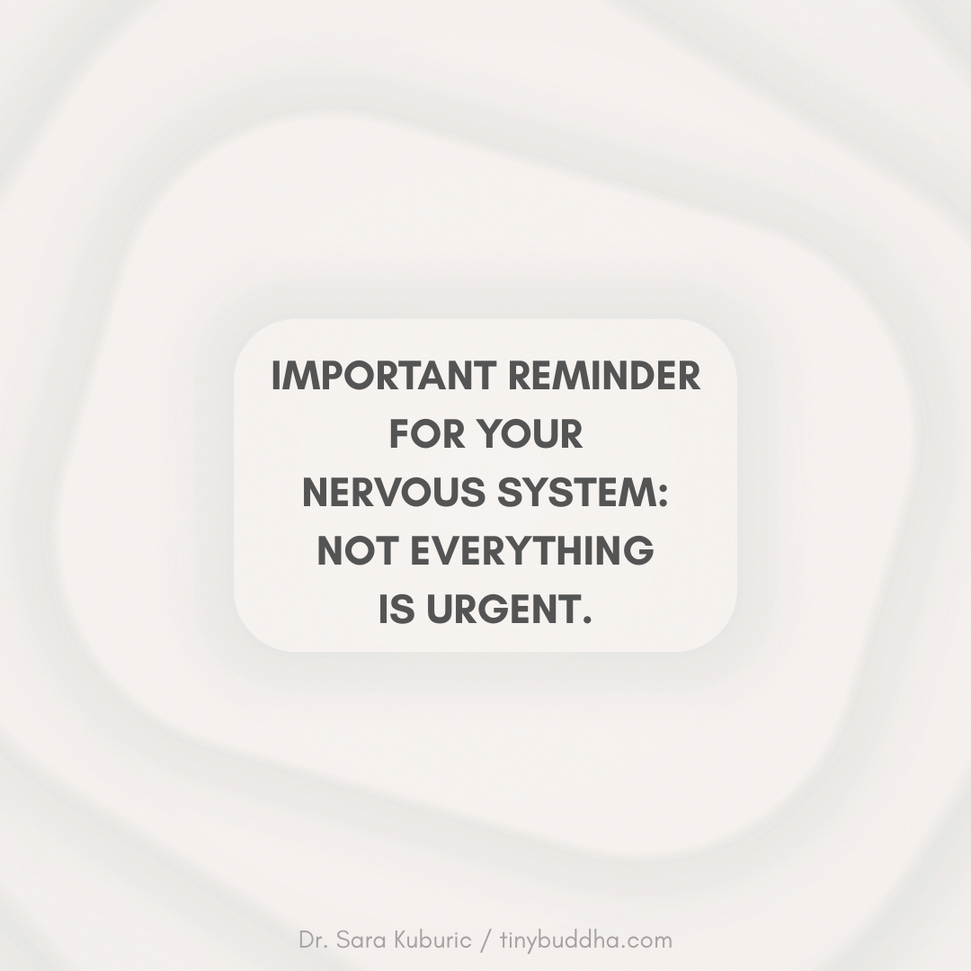 Important Reminder for Your Nervous System